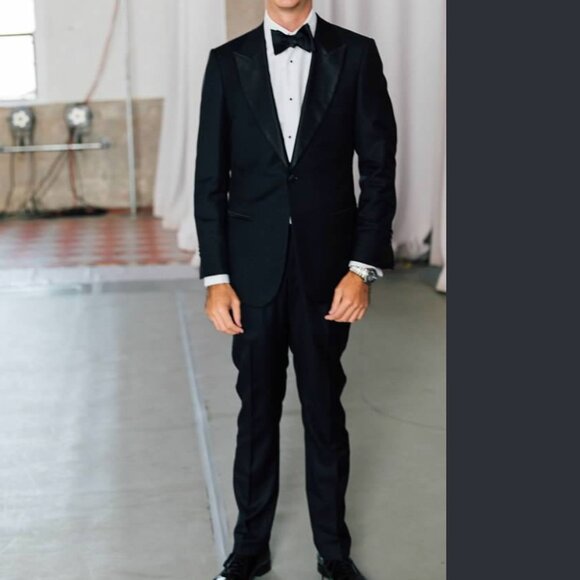 Suitsupply Other - 🎩 SuitSupply Black Tuxedo Bundle – Italian Wool Blazer, Pants & Shirt